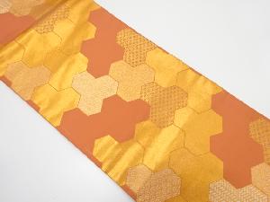 毘沙門亀甲模様織り出し 名古屋帯